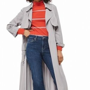 NWOT Topshop Utility Gray Duster Trench